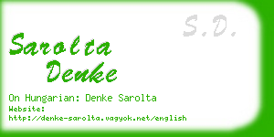 sarolta denke business card